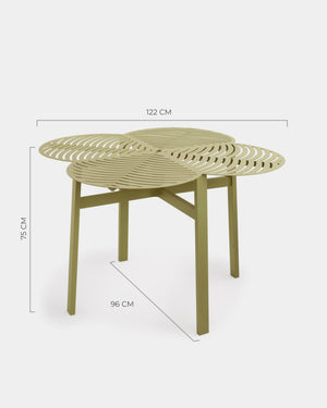 Mesa de Jantar 4 Lugares Externa Trevo Oliva