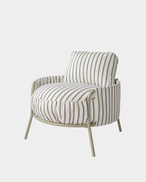 Poltrona Externa Luden Listras Bege/Taupe