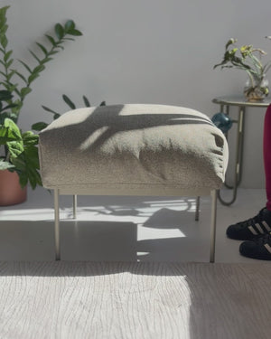 Puff Asa Linho Rústico