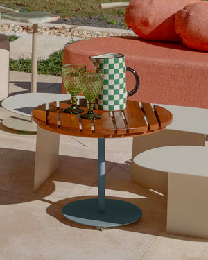 Mesa Lateral Externa 50cm Deck Azul
