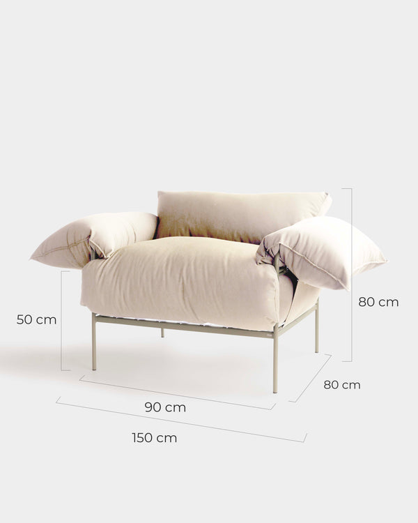 Poltrona Asa Lisa Taupe Externa