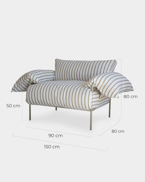 Poltrona Asa Raia Fendi/Taupe