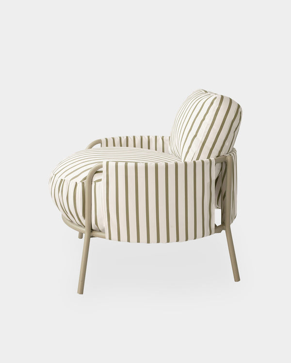 Poltrona Externa Luden Listras Bege/Taupe