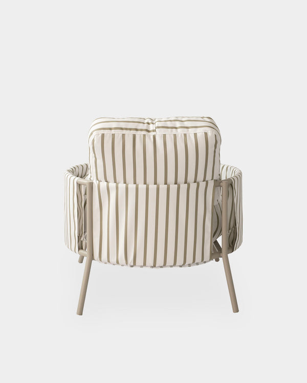 Poltrona Externa Luden Listras Bege/Taupe
