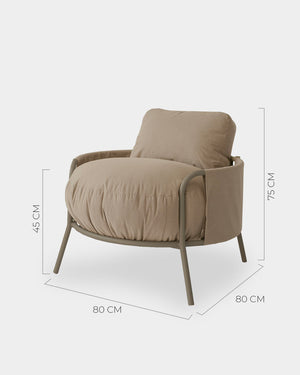 Poltrona Externa Luden Fendi/Marrom