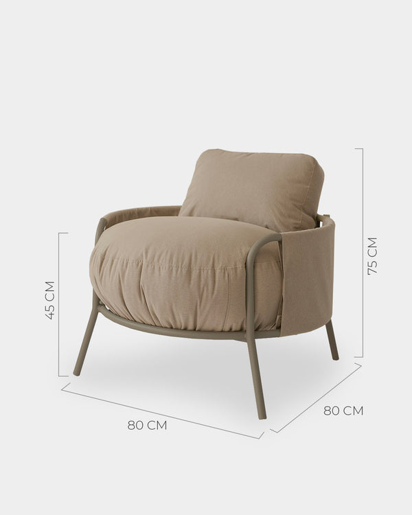 Poltrona Externa Luden Fendi/Marrom