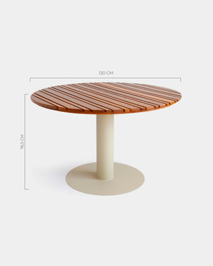 Mesa de Jantar 4 Lugares Externa Deck Taupe