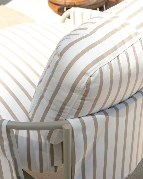 Poltrona Externa Luden Listras Bege/Taupe