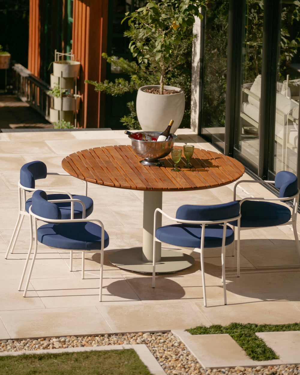 Mesa de Jantar 4 Lugares Externa Deck Taupe