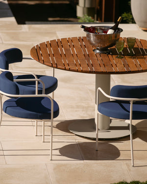 Mesa de Jantar 4 Lugares Externa Deck Taupe