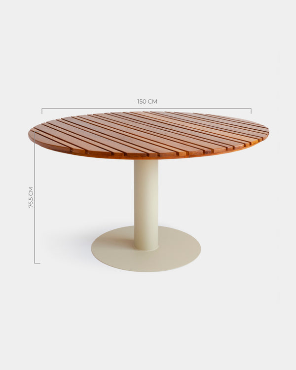 Mesa de Jantar 6 Lugares Externa Deck Taupe