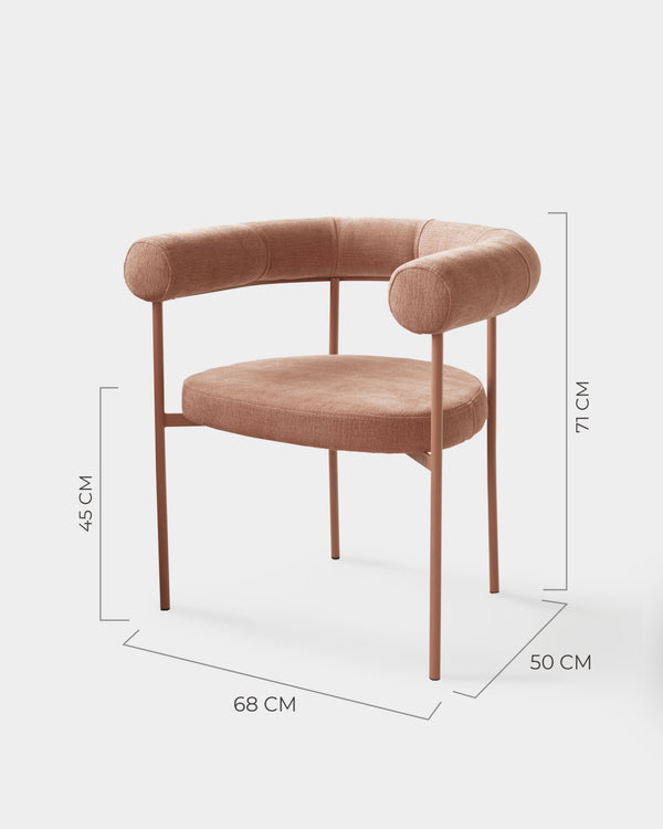 Cadeira Curva Lona Soft Terracota