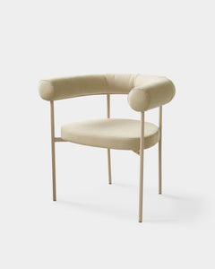 Cadeira Curva Sarja Taupe