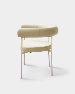 Cadeira Curva Sarja Taupe