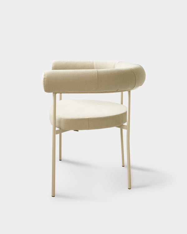 Cadeira Curva Sarja Taupe