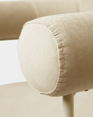 Cadeira Curva Sarja Taupe