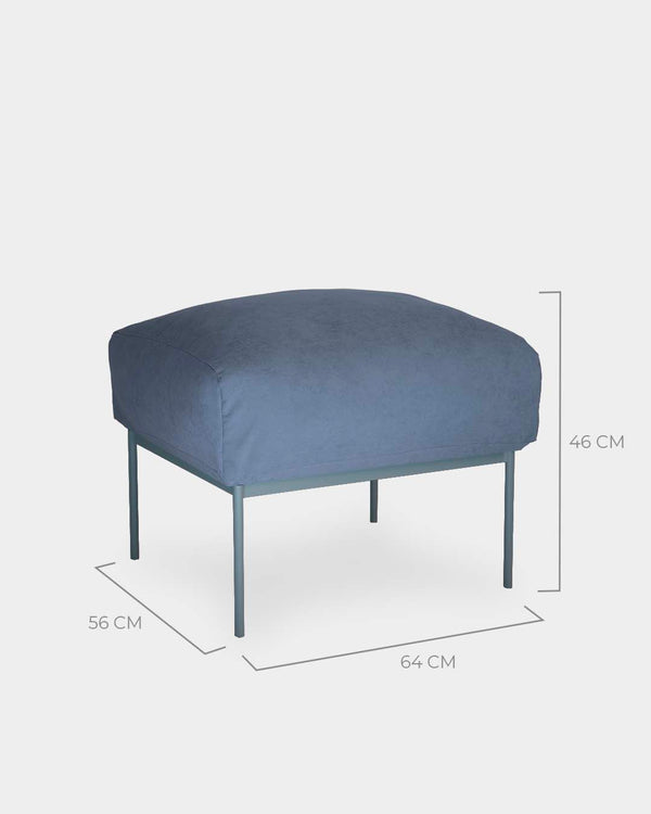 Puff Asa Sarja Ferro/Azul Névoa