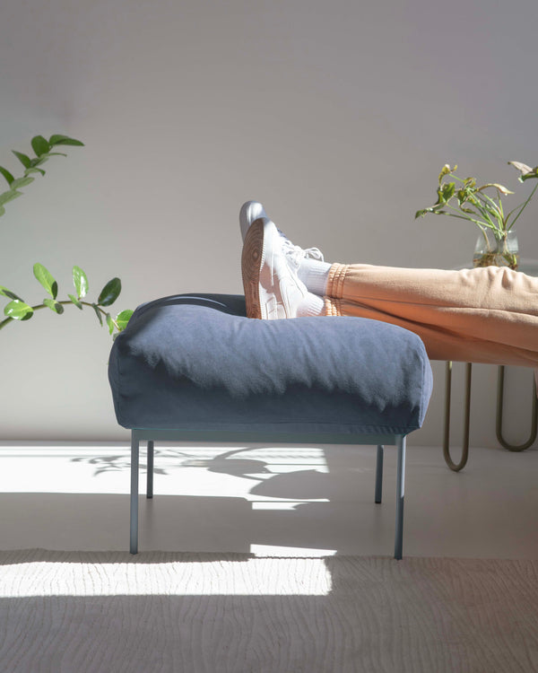 Puff Asa Sarja Ferro/Azul Névoa