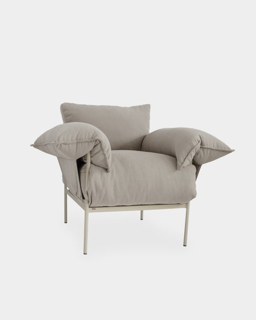 Poltrona Asa Petit Tecido Trama Taupe