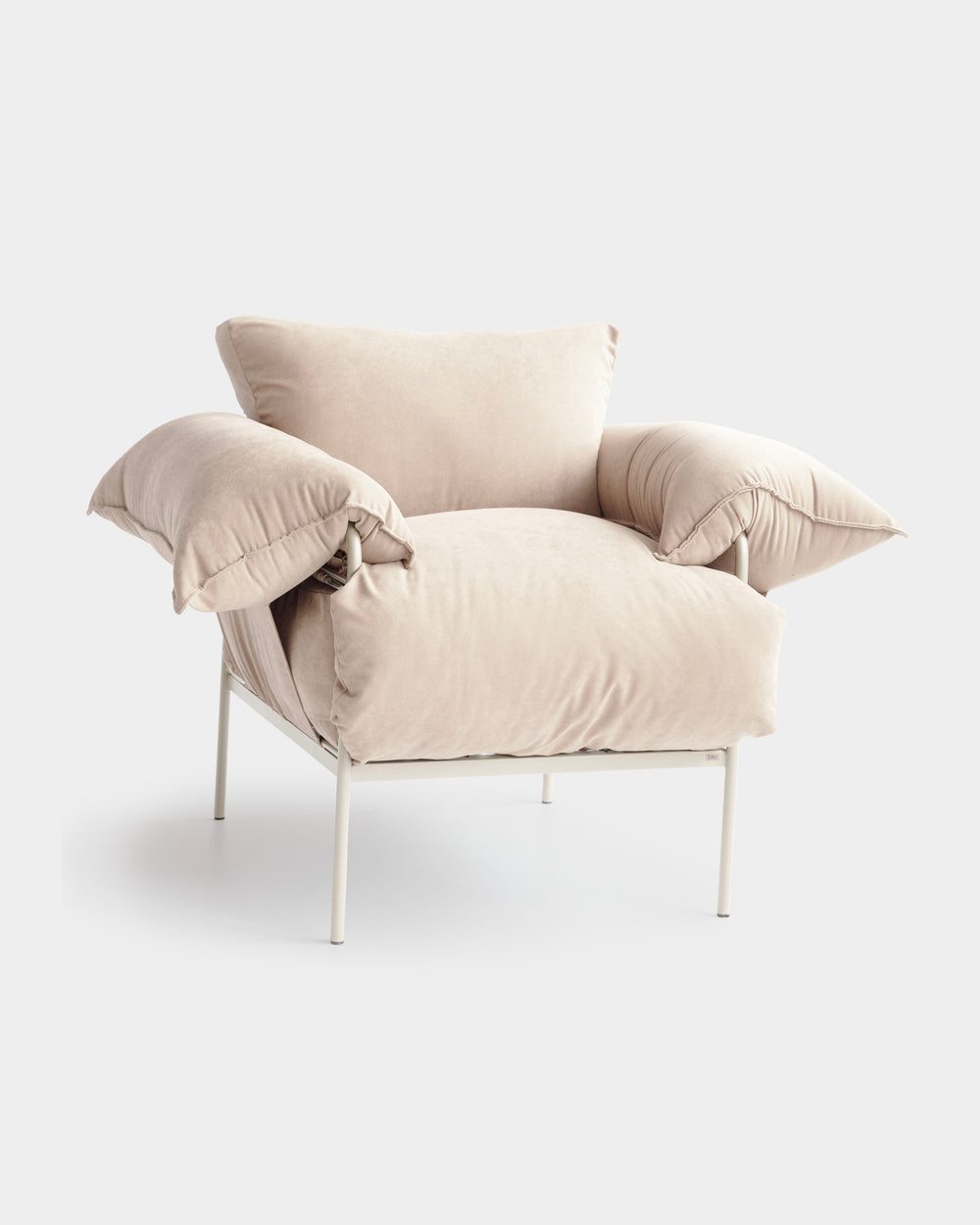 Poltrona Asa Petit Sarja Linho/Porcelana