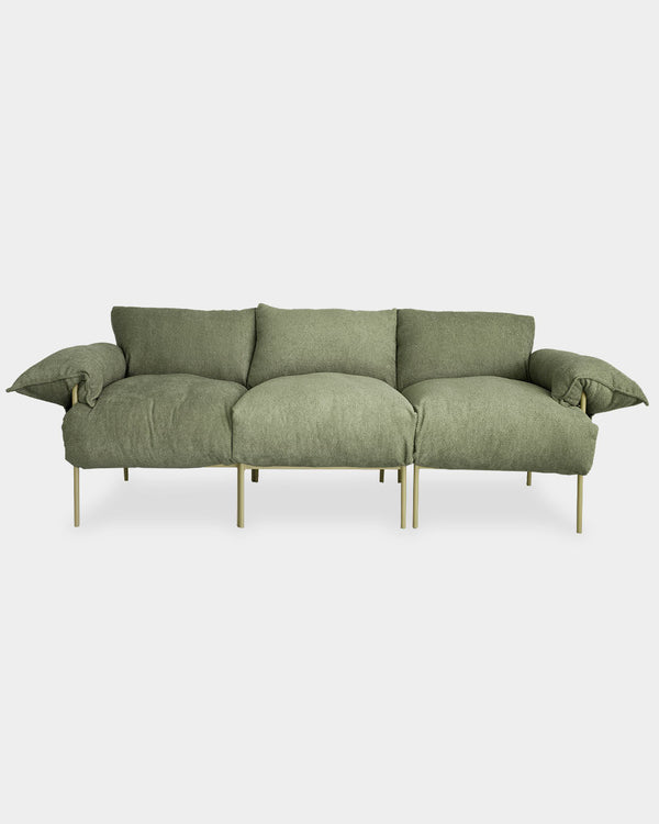 Sofá Modular Asa Petit 3 Lugares Tecido Bouclé