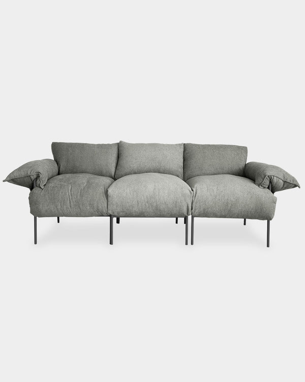 Sofá Modular Asa Petit 3 Lugares Tecido Bouclé