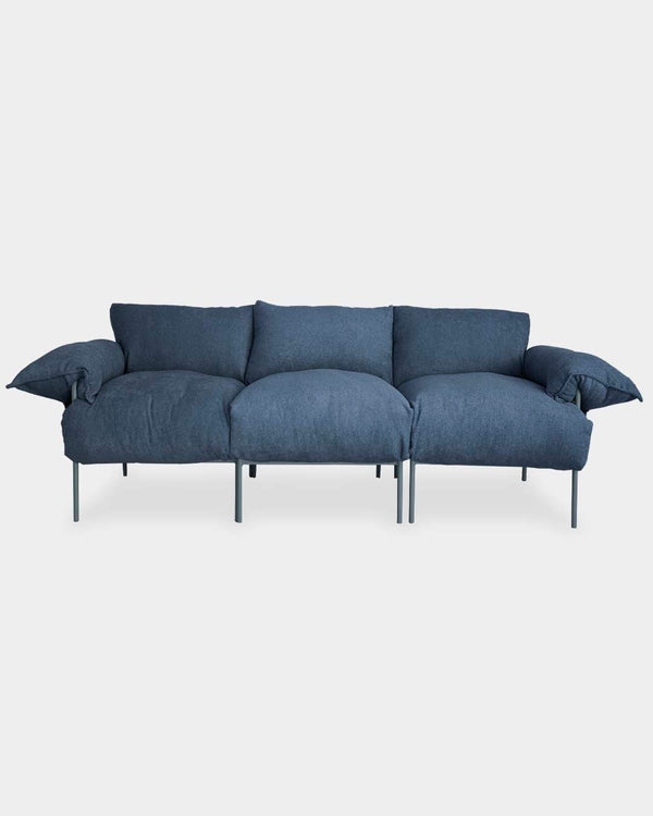 Sofá Modular Asa Petit 3 Lugares Tecido Bouclé