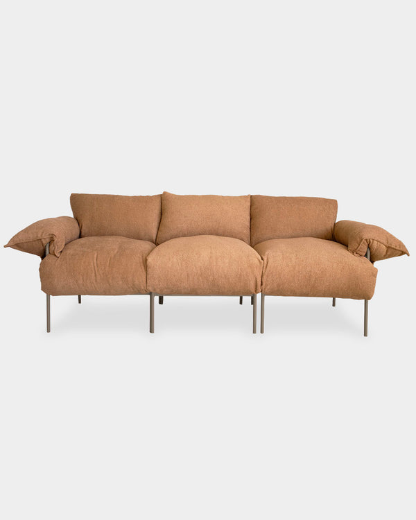 Sofá Modular Asa Petit 3 Lugares Tecido Bouclé