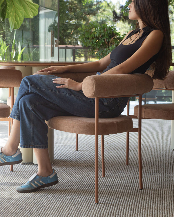 Cadeira Curva Lona Soft Terracota