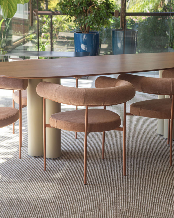 Cadeira Curva Lona Soft Terracota