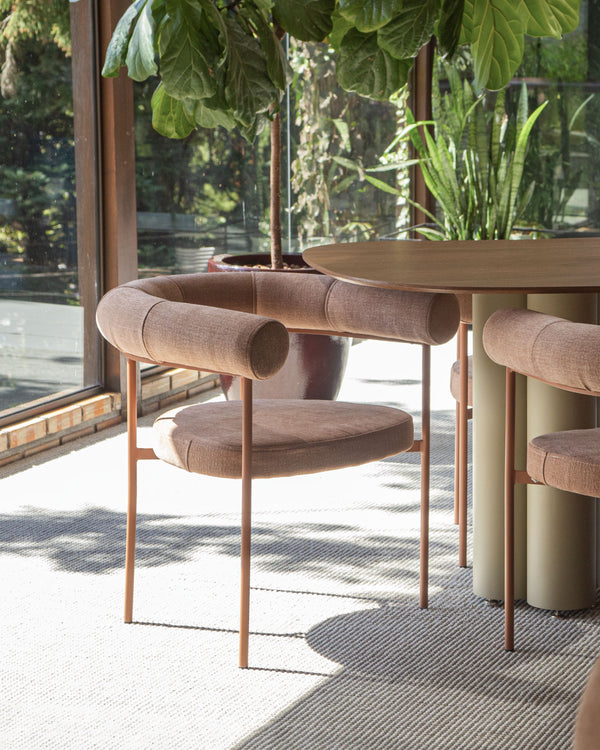 Cadeira Curva Lona Soft Terracota