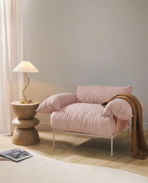 Poltrona Asa Linho Rústico Pronta Entrega