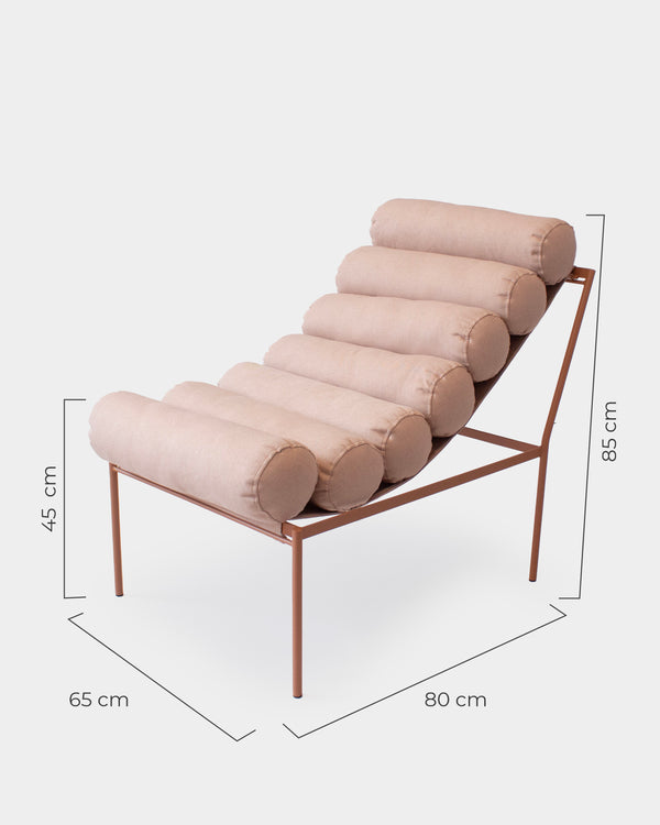 Poltrona Rolos Senna Papaya/Terracota