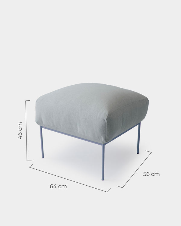 Puff Asa Piemonte Cinza/Azul Névoa