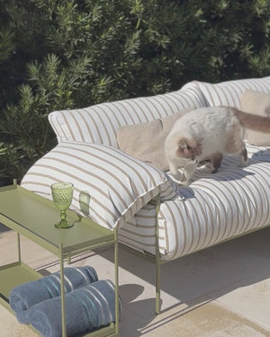 Sofá Modular Asa 2 Lugares com Chaise Externo Listras